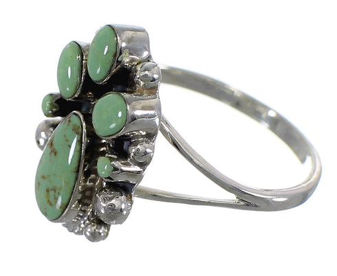 Genuine Sterling Silver Turquoise Ring Size 6-3/4 RX60411